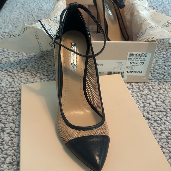 Super sexy strappy heels with tan mesh - Picture 3 of 7